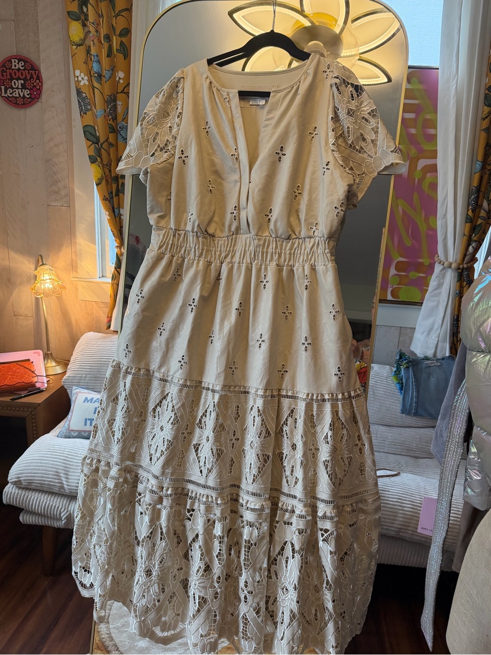 Anthropologie Faux Leather Maxi Sz 1X